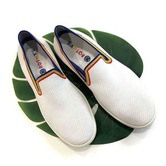 ROTHY’S Rainbow Pride Slip On Sneakers (Sz 43.5) - Picture 2 of 8